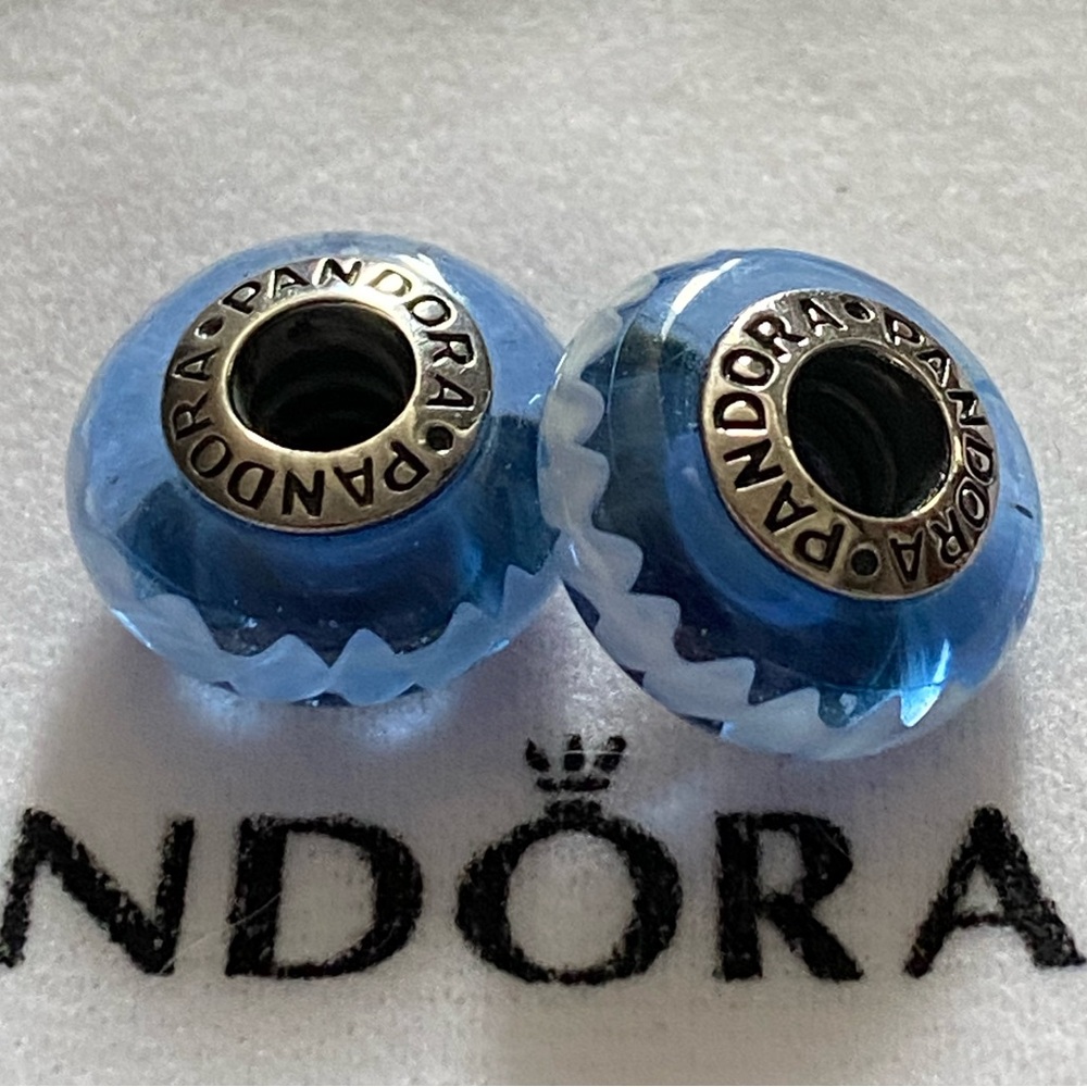 Preowned Pandora Royal Blue Murano Glass Beads